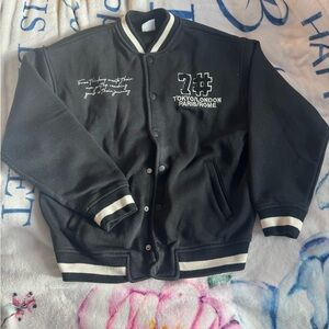 Zara Boys Black Jacket with White Trim